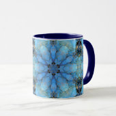 blauer abstrakter Hintergrund Tasse (VorderseiteRechts)