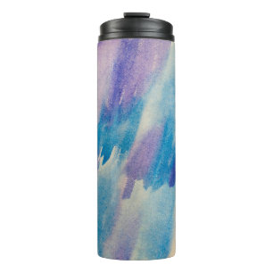 Blauer abstrakter Hintergrundabstrakt, aqua, kunst Thermosbecher