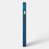 blauer abstrakter iPhone hülle (Linke Seite)