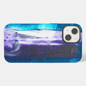 blauer abstrakter iPhone hülle (Rückseite (Horizontal))