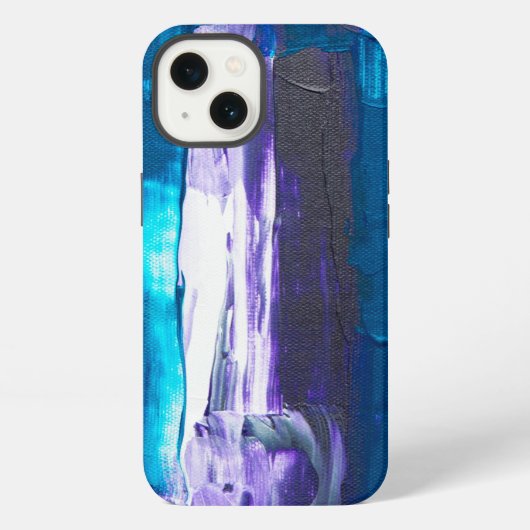 blauer abstrakter iPhone hülle (Rückseite)