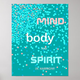 Blauer abstrakter Kunst-Wellness-CenterZen Poster