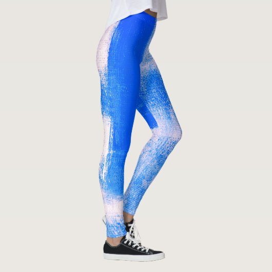 Blauer Abstrakter Leggings (Rechts)