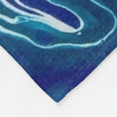 Blauer Abstrakter Personalisierter Fleece (Ecke)