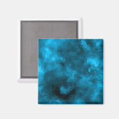 Blauer abstrakter polygoner Hintergrund Magnet (Vorderseite/Rückseite)