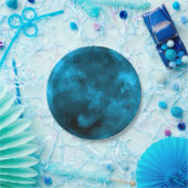 Blauer abstrakter polygoner Hintergrund Pappteller (Party)