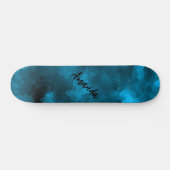 Blauer abstrakter polygoner Hintergrund Skateboard (Horizontal)