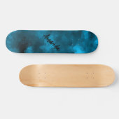 Blauer abstrakter polygoner Hintergrund Skateboard (Horizontal)