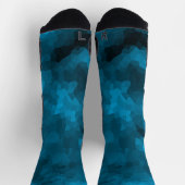 Blauer abstrakter polygoner Hintergrund Socken (Oben)