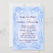 Blauer Abstrakter Schwenk an der Grenze Einladung  (Vorderseite)