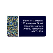 Blauer Abstrakter Teich Adressaufkleber (Vorne)