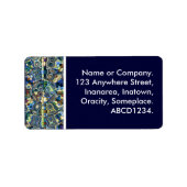 Blauer Abstrakter Teich II Adressaufkleber (Vorne)