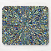 Blauer Abstrakter Teich Mousepad (Vorne)