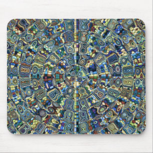 Blauer Abstrakter Teich Mousepad