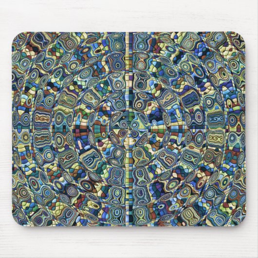 Blauer Abstrakter Teich Mousepad (Vorne)