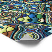 Blauer Abstrakter Teich Poster (Ecke)