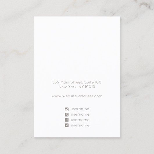 Blauer Abstrakter WasserfarbenEarring Display-Halt Visitenkarte (Rückseite)