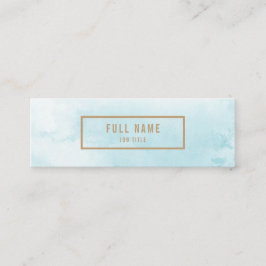 Blauer abstrakter Watercolor-Minigeschäfts-Karte Mini Visitenkarte