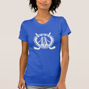 Blauer Abteilungs-T - Shirt