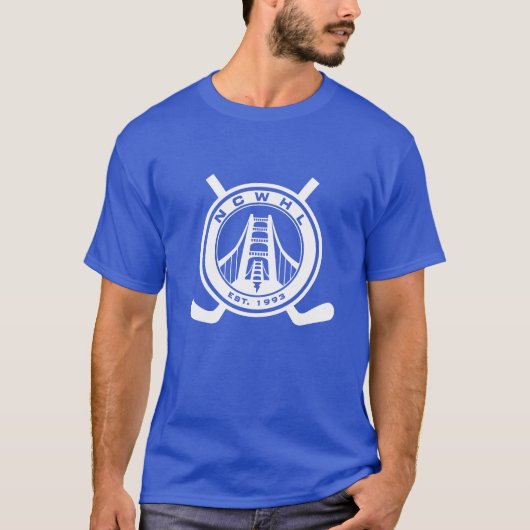 Blauer Abteilungs-T - Shirt-Männer T-Shirt (Vorderseite)
