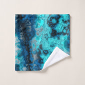 Blauer Achat Badhandtuch Set (Waschlappen)