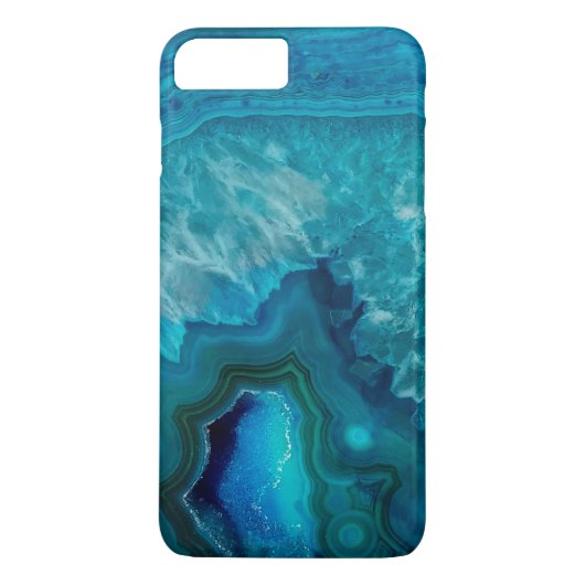 Blauer Achat-Kristall Geode Case-Mate iPhone Hülle (Rückseite)