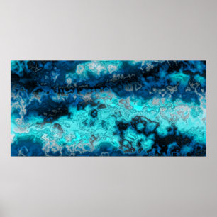 Blauer Achat Poster