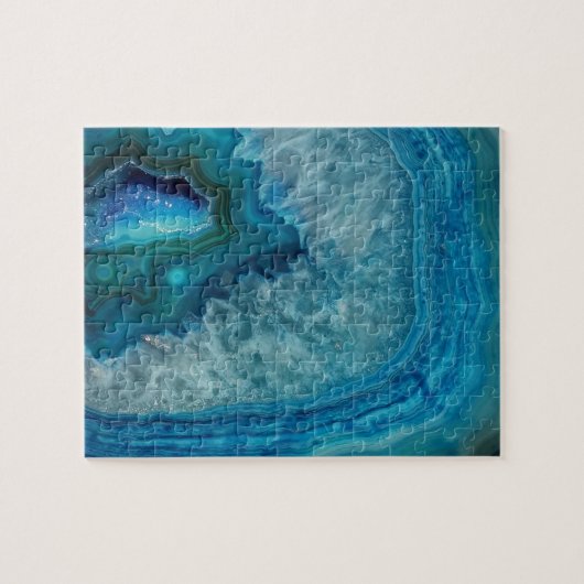 Blauer Achat Puzzle (Horizontal)