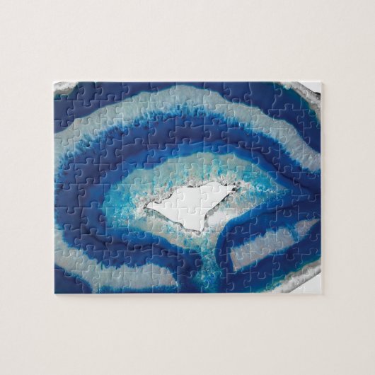 Blauer Achat Puzzle (Horizontal)