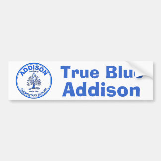 Blauer Addison Autoaufkleber