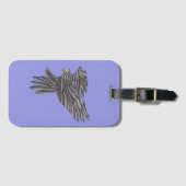 Blauer Adler Gepäckanhänger (Vorderseite (Horizontal))
