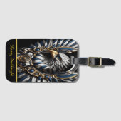 Blauer Adler Gepäckanhänger (Vorderseite (Horizontal))