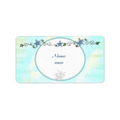 Blauer adressaufkleber (Vorne)