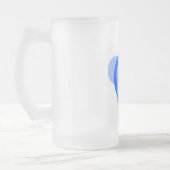 blauer Affe Mattglas Bierglas (Links)