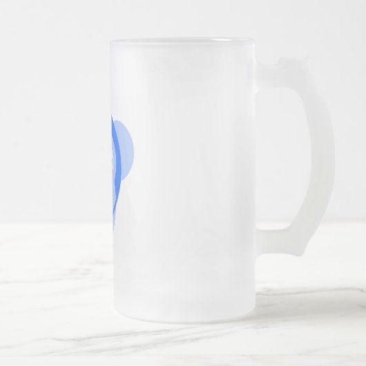 blauer Affe Mattglas Bierglas (Rechts)