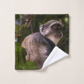 Blauer Affe, Sansibar Badhandtuch Set (Waschlappen)