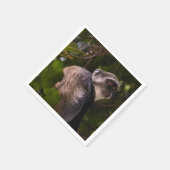 Blauer Affe, Sansibar Serviette (Ecke)