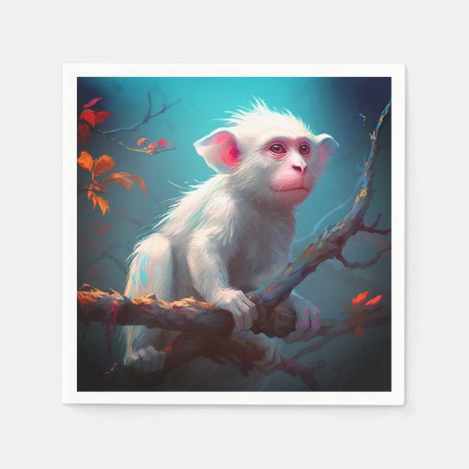 Blauer Affe Serviette (Vorderseite)