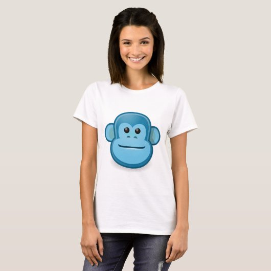 Blauer Affe T-Shirt (Vorne ganz)