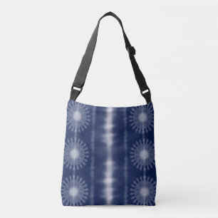 Blauer afrikanischer Tie-Dye-Design-Tote-Bag Tragetaschen Mit Langen Trägern
