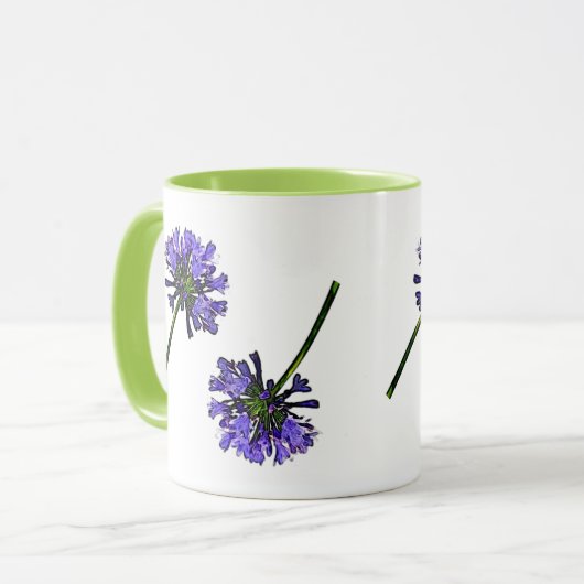 Blauer Agapanthus Tasse (Vorderseite Links)