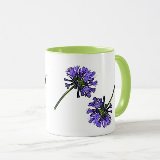 Blauer Agapanthus Tasse (VorderseiteRechts)