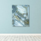 Blauer Agat Leinwanddruck (Insitu (Holzboden))