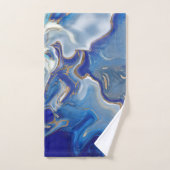 Blauer agate Flüssiger Marmor Badhandtuch Set (Handtuch)