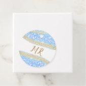 Blauer agate Gold Glitzer funkelnder Monogramm-Nam Geschenkanhänger (Beispiel)