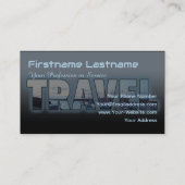 Blauer Agent-Seeschiff mit Reisetext-Maske Visitenkarte (Rückseite)