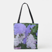 Blauer Ageraturm Blume Tasche (Rückseite)