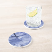 Blauer Ahornleaf Sandstein Untersetzer (Seite)