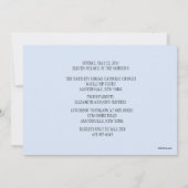 Blauer Akzent Einladung (Rückseite)