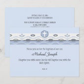 Blauer Akzent Einladung (Vorne/Hinten)